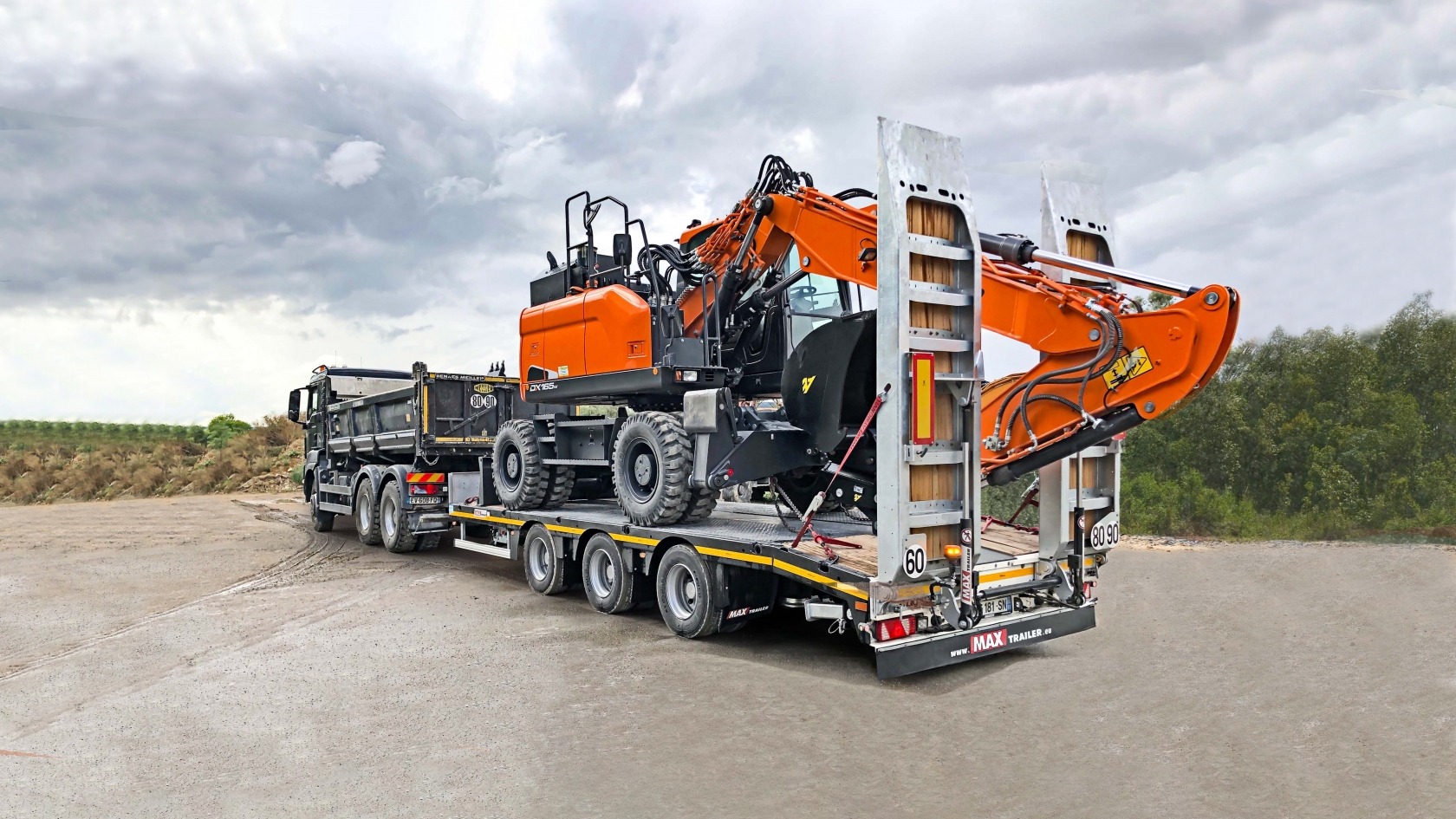 MAX Trailer MAX300 Drawbar Trailer: Compact Construction Site Machine Mover